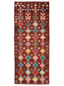 絨毯 Moroccan Berber - Afghanistan 82X195 廊下 カーペット 深紅色の/茶 (ウール, アフガニスタン)