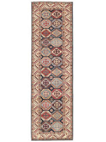 82X274 絨毯 カザック Fine 絨毯 オリエンタル 廊下 カーペット 茶/深紅色の (ウール, アフガニスタン)
