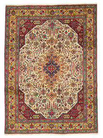 絨毯 オリエンタル タブリーズ 252X350 深紅色の/茶 大きな (ウール, ペルシャ/イラン)