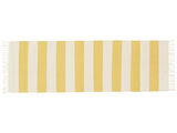 コットン stripe 絨毯 - 黄色